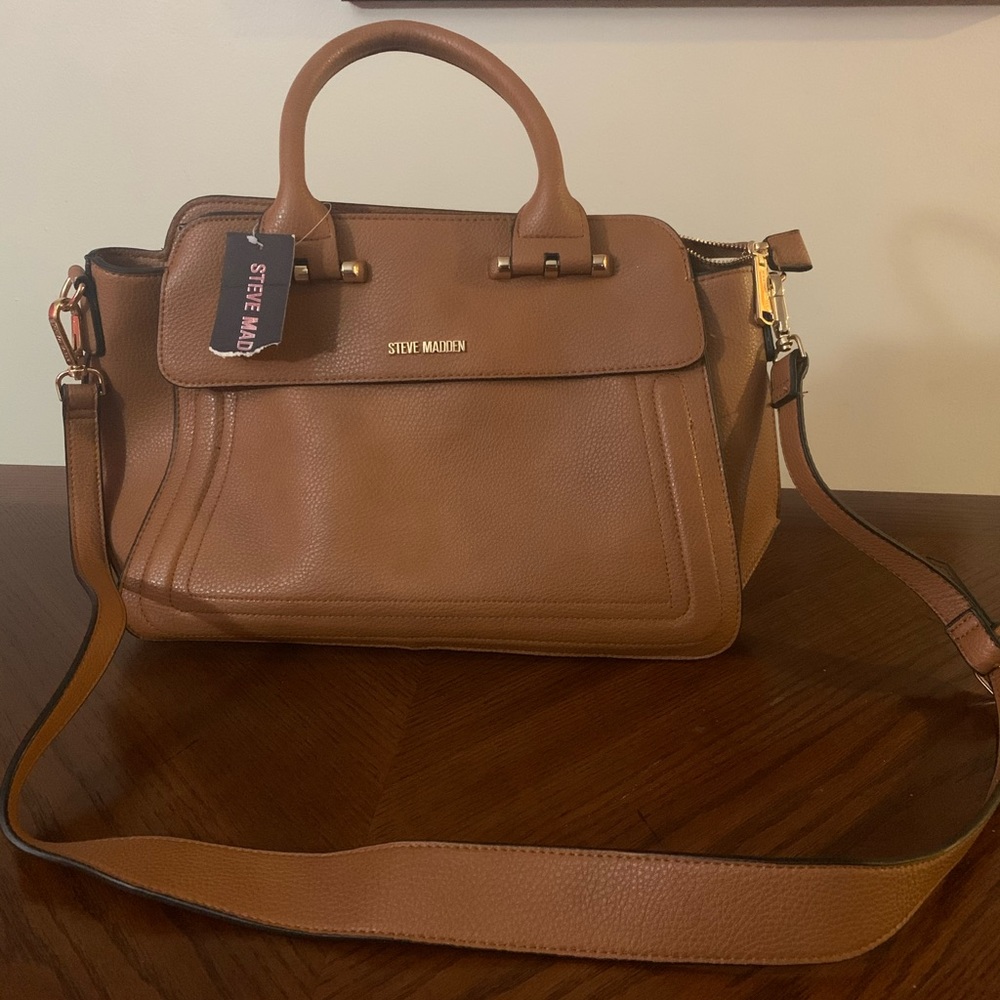 Steve Madden Cognac Braelyn Satchel